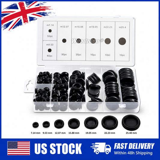 Rubber Grommet Assortment Kit 170PCS for Automotive & Electrical Use