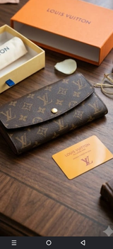 Louis Vuitton Monogram Canvas Long Wallet with Snap Closure