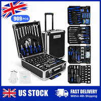 Professional 909PCS Tool Kit with Rolling Storage Case
