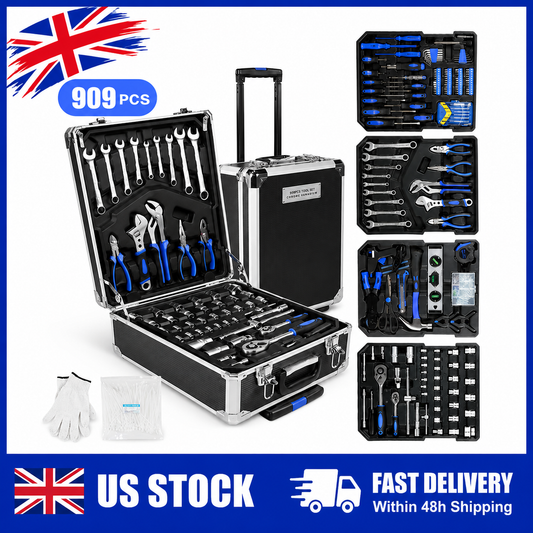 Professional 909PCS Tool Kit with Rolling Storage Case