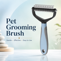 Premium Self-Cleaning Slicker Brush for Long & Short Hair Pets