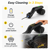 Rechargeable Electric Grill Brush for Outdoor BBQ