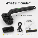 Rechargeable Electric Grill Brush for Outdoor BBQ