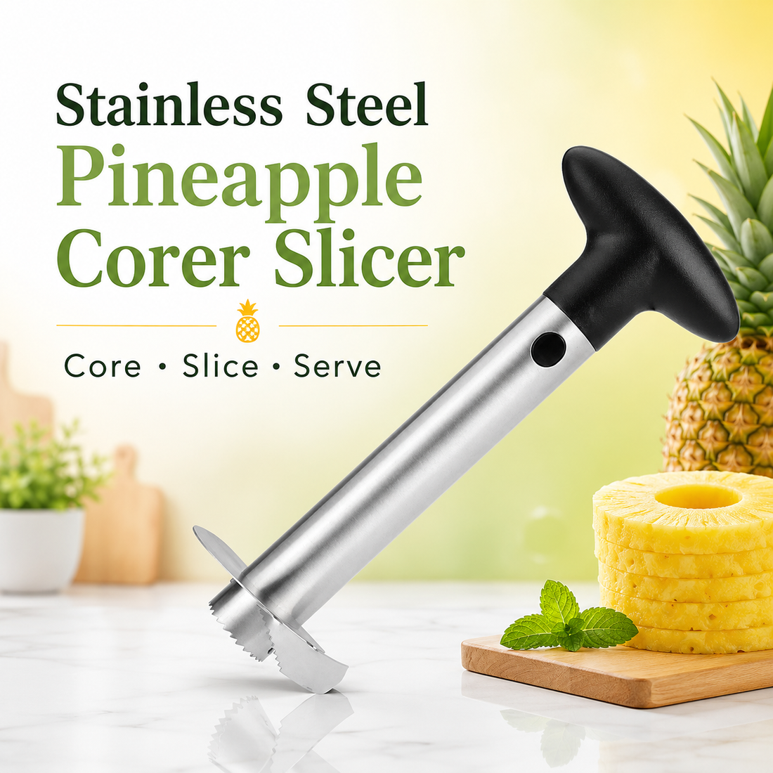 Pineapple Cutter Stainless Steel Fruit Corer Slicer Kitchen Tool