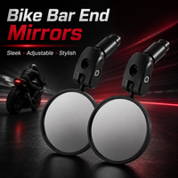 Adjustable Bicycle Rear View Mirrors Bar End Cycling Mirror Set
