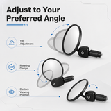 Adjustable Bicycle Rear View Mirrors Bar End Cycling Mirror Set