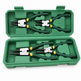 Professional 7" Snap Ring Pliers Kit 4-Piece Internal External Retaining Ring Set