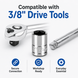 Capri Tools 6-Point Socket 3/8" Drive Hand Tool