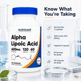 Nutricost Alpha Lipoic Acid 600mg  120 Caps