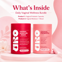 URO Vaginal Probiotics & Moisture Support Supplement Bundle 60ct