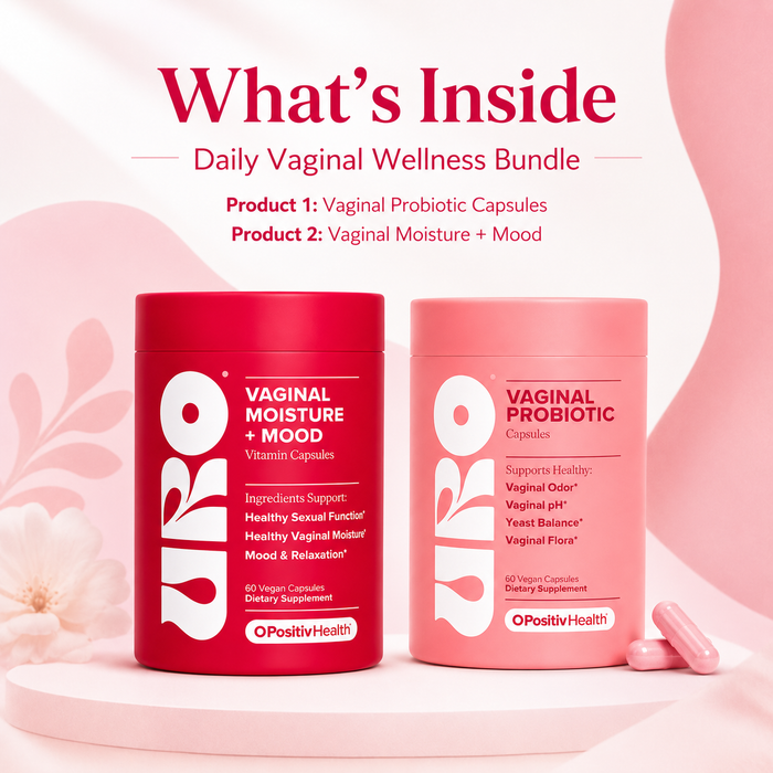 URO Vaginal Probiotics & Moisture Support Supplement Bundle 60ct