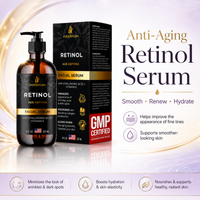 InstaSkincare Anti-aging Retinol Face Serum Vitamin C, A, E Hyaluronic Acid 8oz