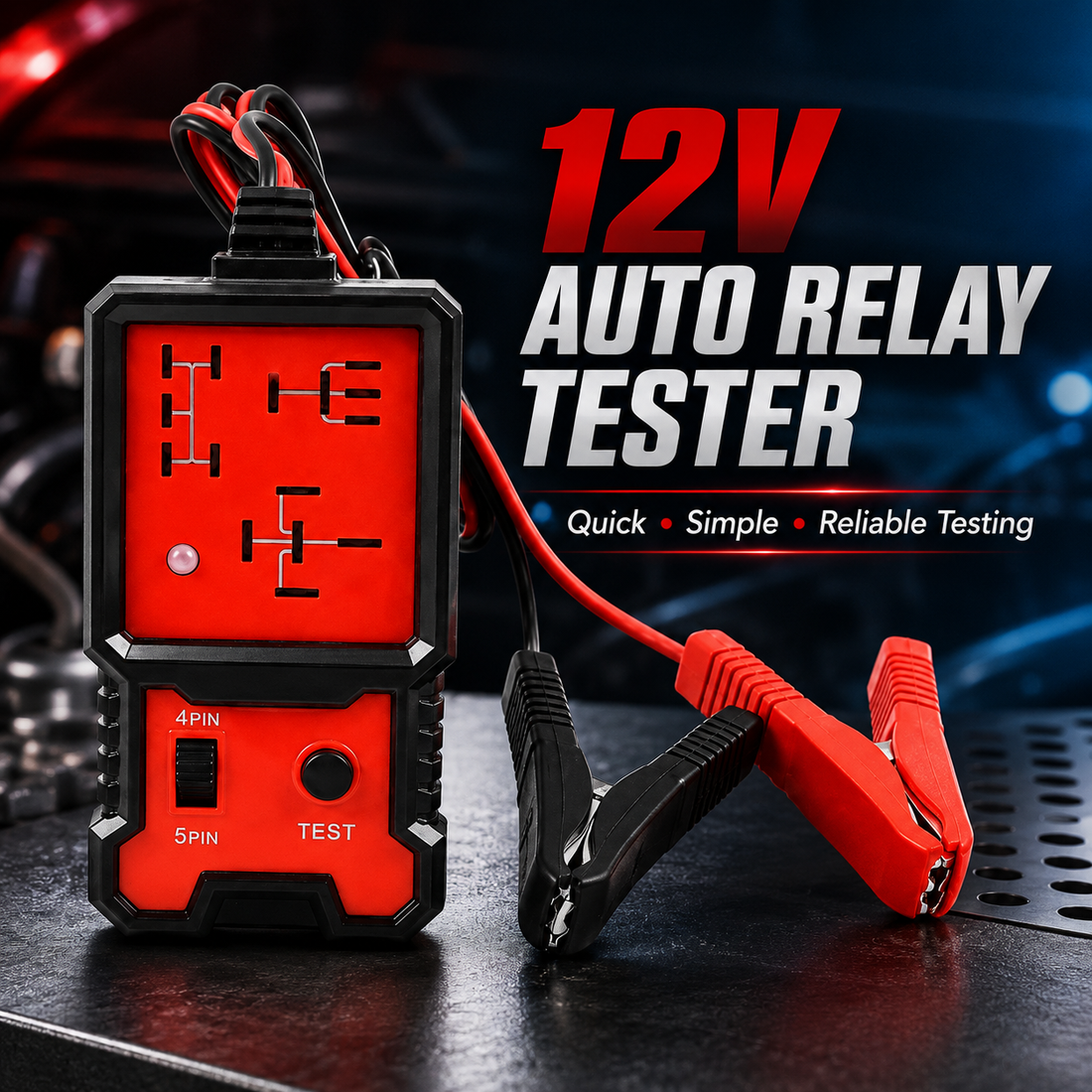 Handheld 12V Car Relay Tester Diagnostic Tool for Auto Relays