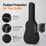Waterproof 41 Inch Guitar Gig Bag for Classical & Acoustic Guitars
