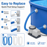 Intex Pool Pump Replacement Hose Kit 2-Pack for Above Ground Pools