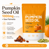 Pumpkin Seed Oil 1000mg + Saw Palmetto | 300 Softgels