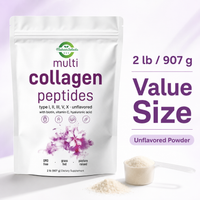 Collagen Peptides Powder Multi Hydrolyzed  2LB Types I II III V X