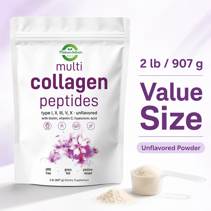Collagen Peptides Powder Multi Hydrolyzed  2LB Types I II III V X