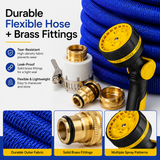 Deluxe Expandable Garden Hose 25ft 50ft 100ft Heavy Duty Flexible Water Hose