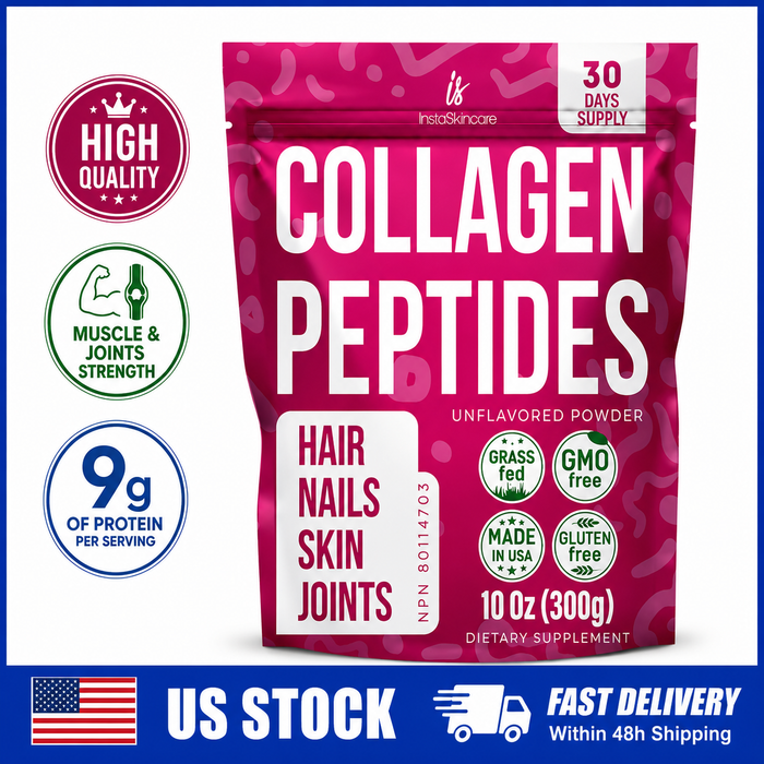 Unflavored Collagen Peptides Powder 10oz Grass Fed Protein