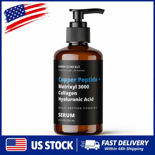 Copper Peptide Anti-Aging Serum 4oz with Matrixyl 3000 & Hyaluronic Acid
