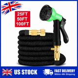 Deluxe Expandable Garden Hose 25ft 50ft 100ft Heavy Duty Flexible Water Hose