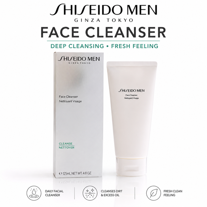 Shiseido Men Deep Cleansing Face Wash 4.8 oz Full Size