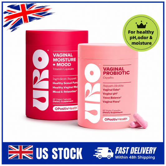 URO Vaginal Probiotics & Moisture Support Supplement Bundle 60ct