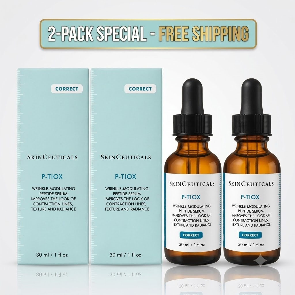 SkinCeuticals P-TIOX Wrinkle-Modulating Peptide Serum 1 fl oz / 30 ml – 2 Pack