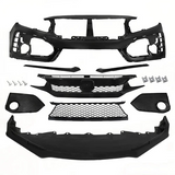 Honda Civic Type R Style Front Bumper with Grille & Front Lip