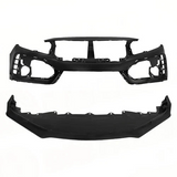 Honda Civic Type R Style Front Bumper with Grille & Front Lip