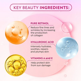 InstaSkincare Anti-aging Retinol Face Serum Vitamin C, A, E Hyaluronic Acid 8oz