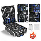 Professional 909PCS Tool Kit with Rolling Storage Case