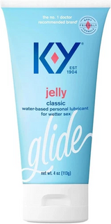 K-Y Water-Based Personal Lubricant Jelly 4 oz Tube