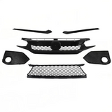 Honda Civic Type R Style Front Bumper with Grille & Front Lip