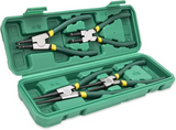Professional 7" Snap Ring Pliers Kit 4-Piece Internal External Retaining Ring Set