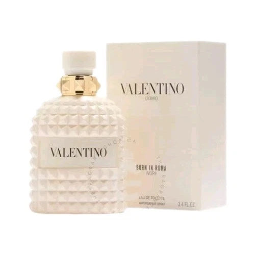 Valentino Uomo Born In Roma Ivory Eau De Toilette Spray for Men 3.4 oz / 100 ml